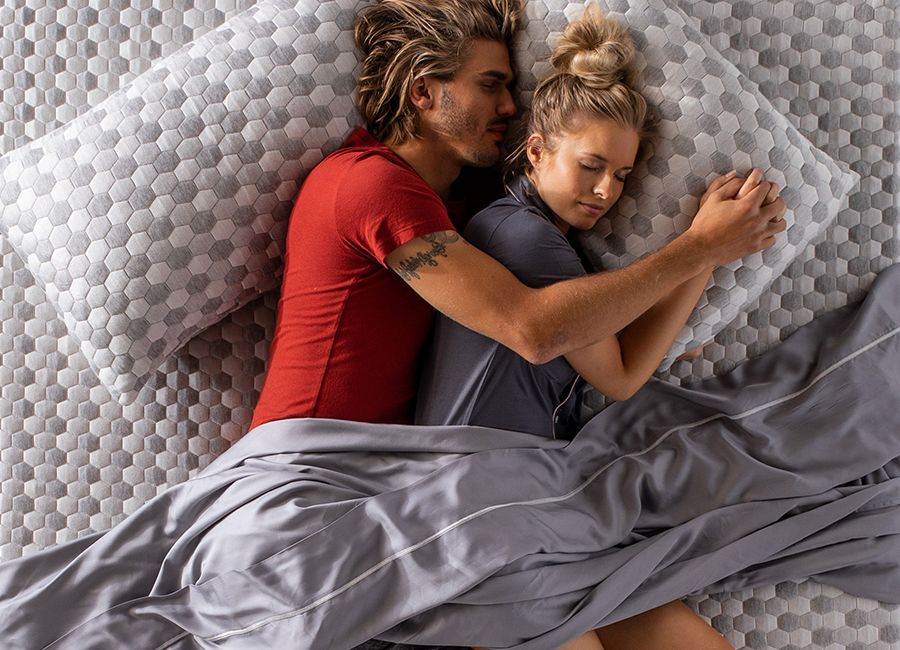 Woman laying on kapok pillow