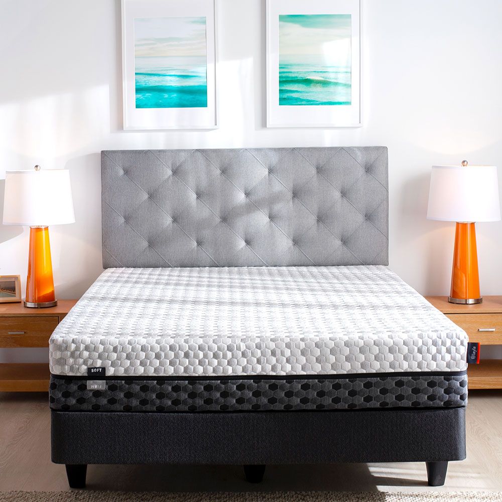 memory foam mattress on bed frame