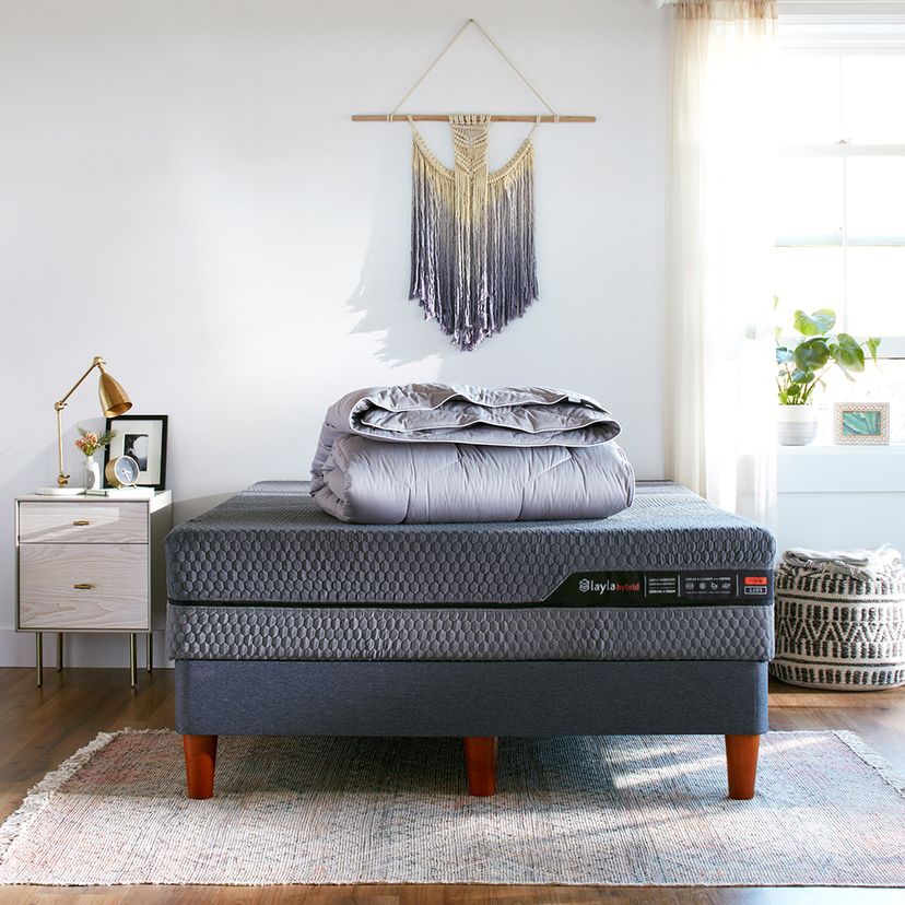 Folded gray layla comforter