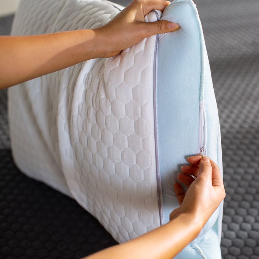 shredded memory foam pillow with cover