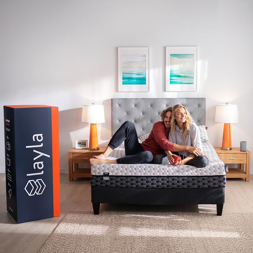 Couple having fun on Memory Foam Mattress