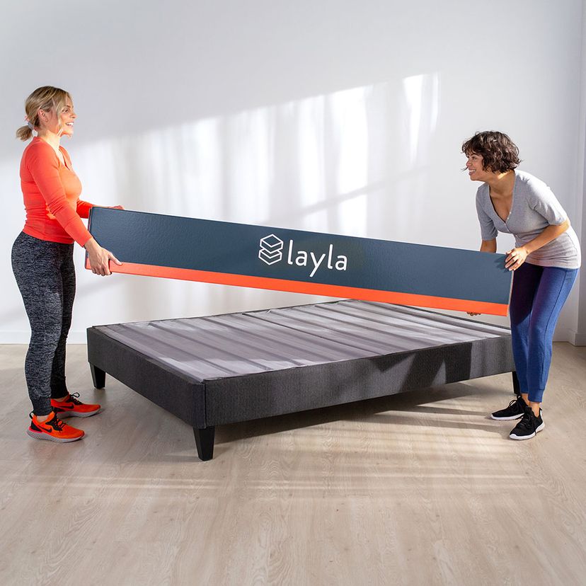 making bed with mattress